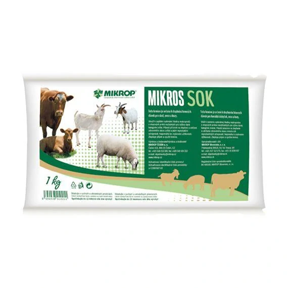 MIKROS - SOK - Doplňkové krmivo pro ovce, kozy a skot