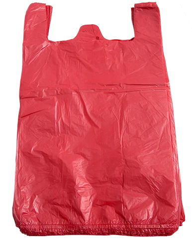 Taška HDPE silná - červená na 10 kg - 100 ks