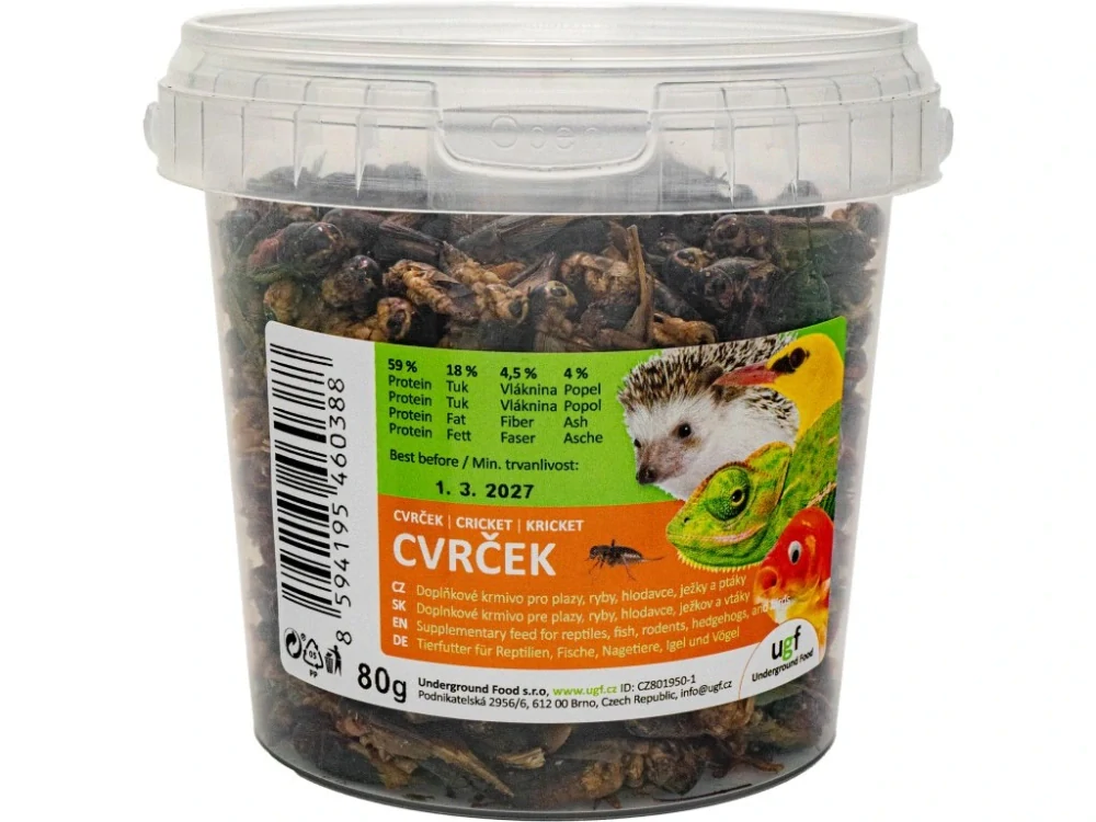 UGF - Sušený cvrček 500ml 80g