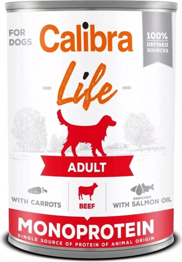 Calibra Dog Life konz.Adult Beef with carrots 400g
