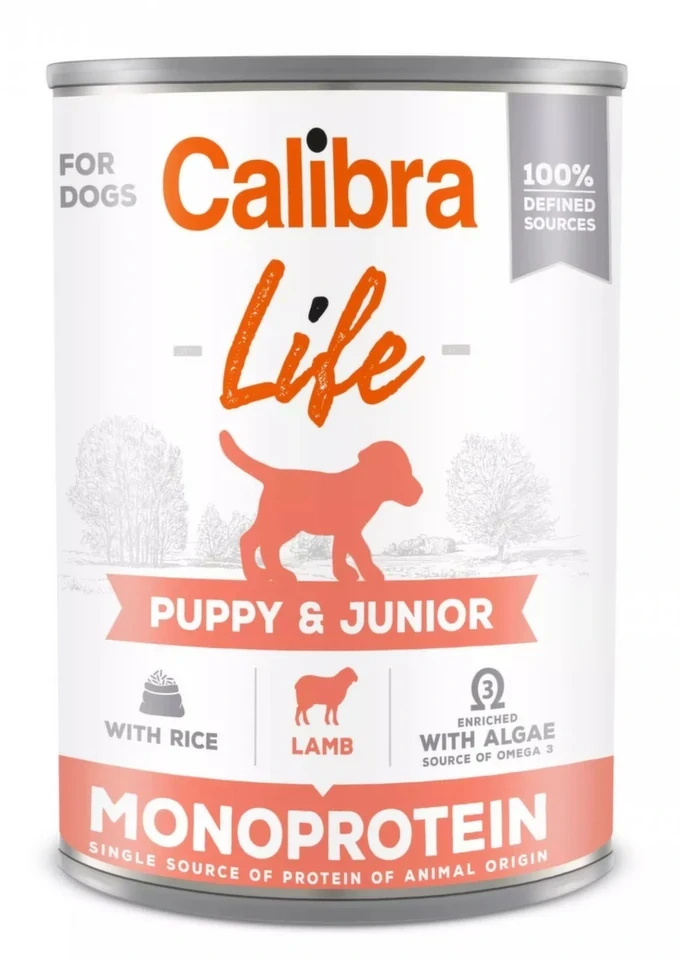 Calibra Dog Life konz.Puppy&Junior Lamb&rice 400g