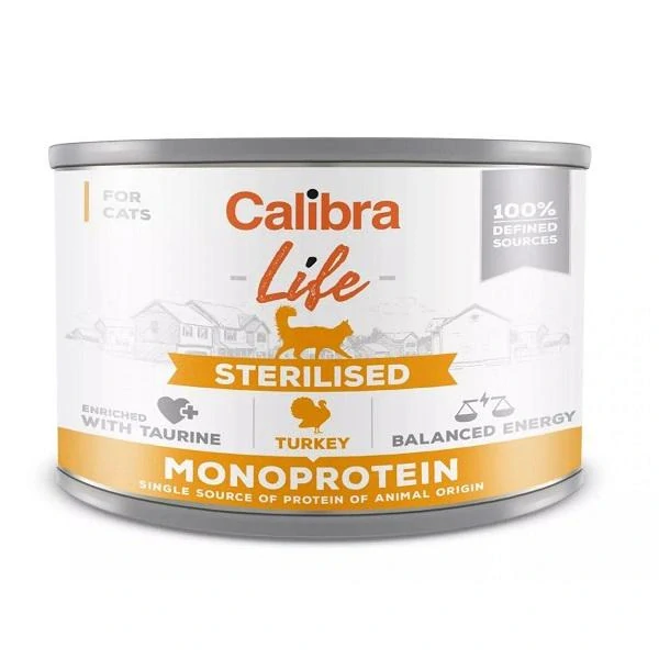 Calibra Cat Life konz.Sterilised Turkey 200g