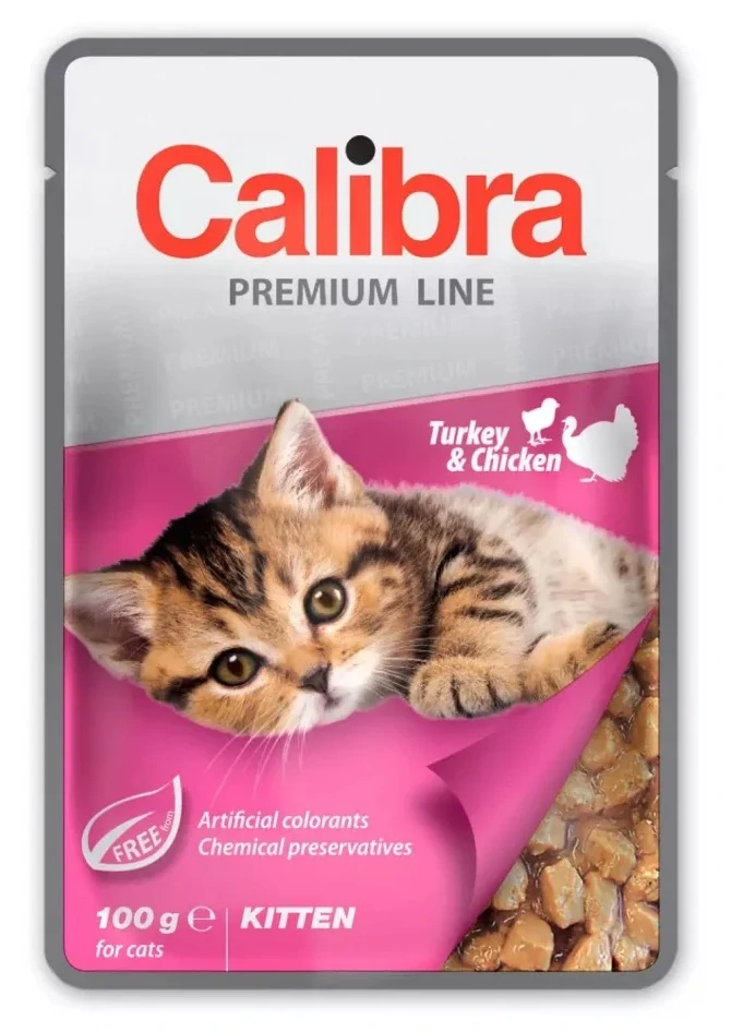 Calibra Cat kapsa Premium Kitten Turkey & Chicken100g