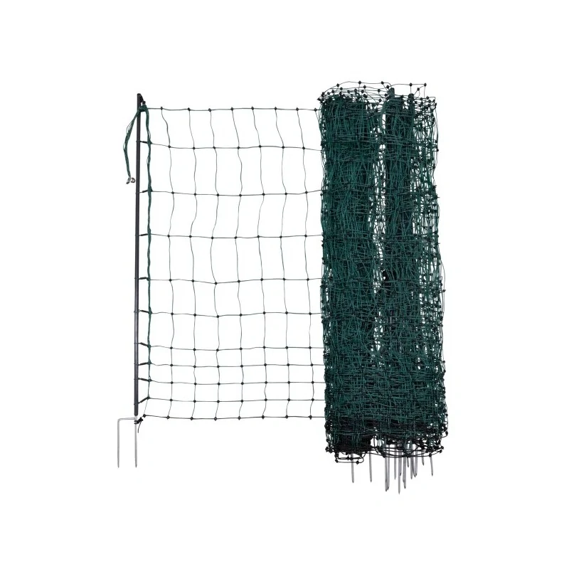 Síť premium vodivá pro drůbež 122 cm, 50 m, zelená, 1 hrot