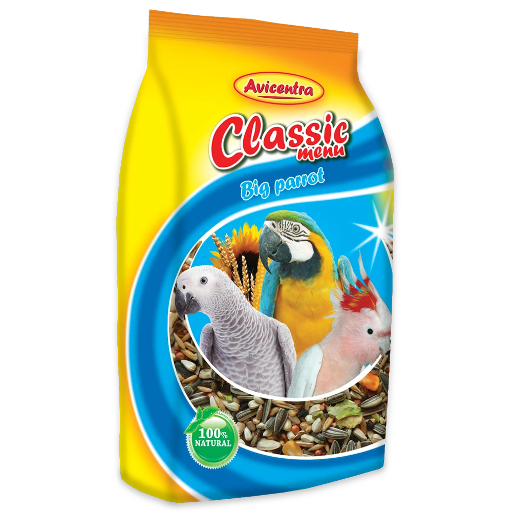AVICENTRA - Velký papoušek Classic menu 1kg