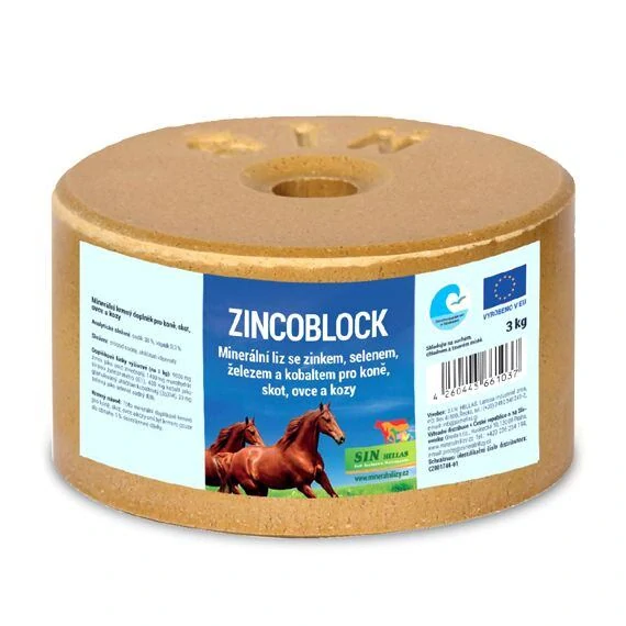 S.I.N. Hellas - Zincoblock - Minerální liz se zinkem, selenem, železem a kobaltem