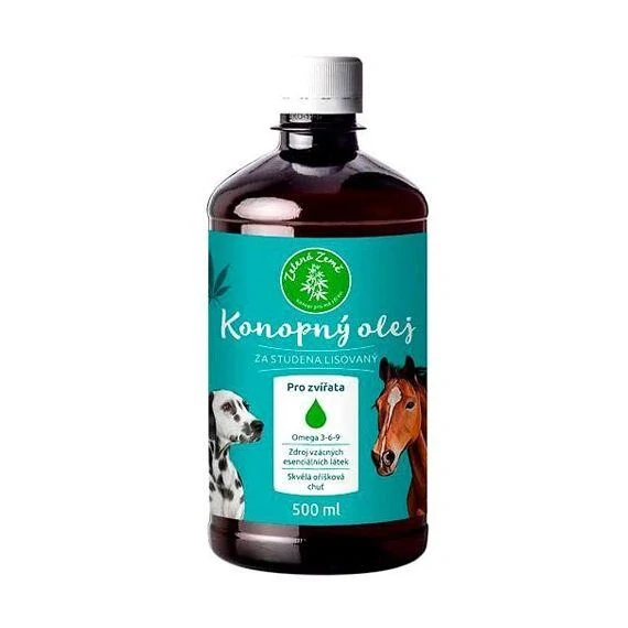 ZELENÁ ZEMĚ - Konopný olej pro zvířata 1 l