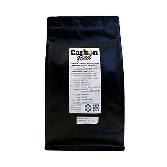 CARBON FEED - Krmné rostlinné uhlí - Vyvazovač toxinů s profylaktiky 500 gr