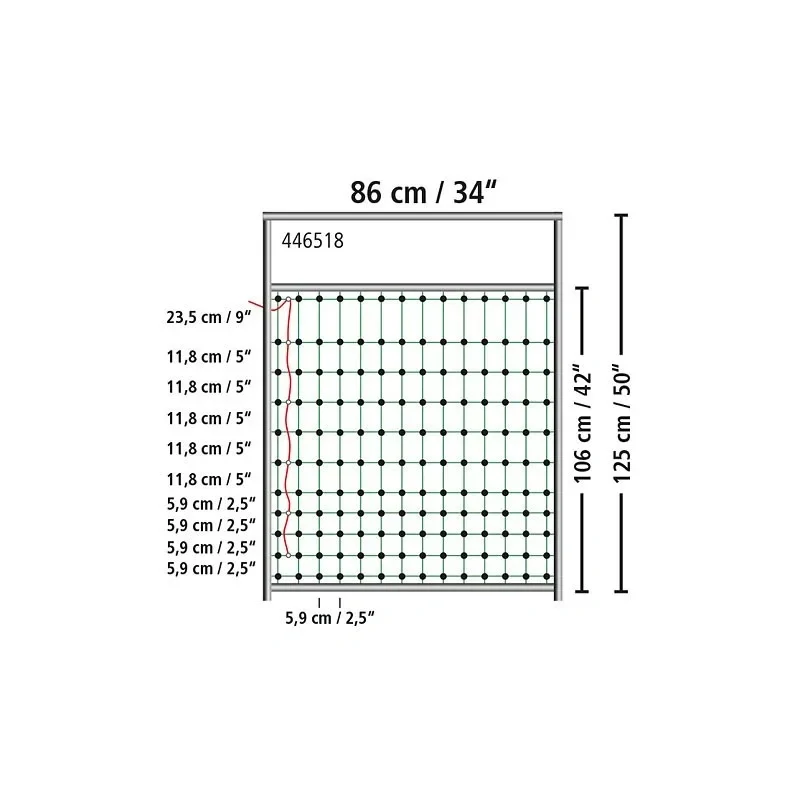 Brána k sítím pro elektrické ohradníky 125 cm