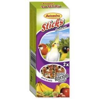 AVICENTRA - Tyčinky malý papoušek - ovoce+ořech 2ks