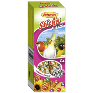 AVICENTRA - Tyčinky malý papoušek - vitam.+med 2ks