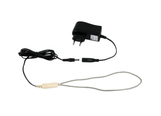 Vyhřívací topný kabel 12/5W s adaptérem, nerezové opletení