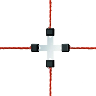 Litzclip®, spojka na lanko, křížová, nerez, 5 ks