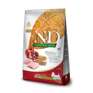 N&D - Ancestral Grain - Senior Mini Chicken & Pomegranate - Pro psí seniory malých plemen