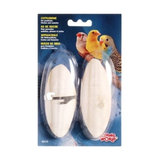 LIVING WORLD - Sépiová kost z držákem 2 ks